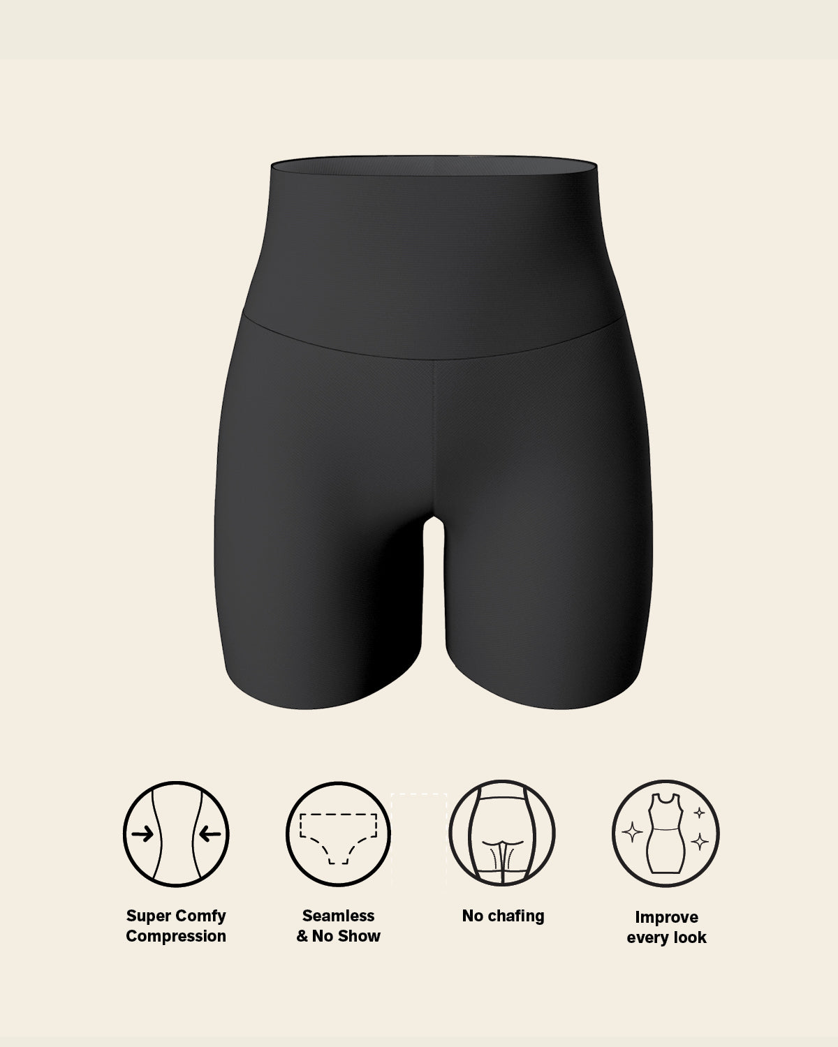 2-Pack Stay-In-Place Seamless Shapewear Shorts