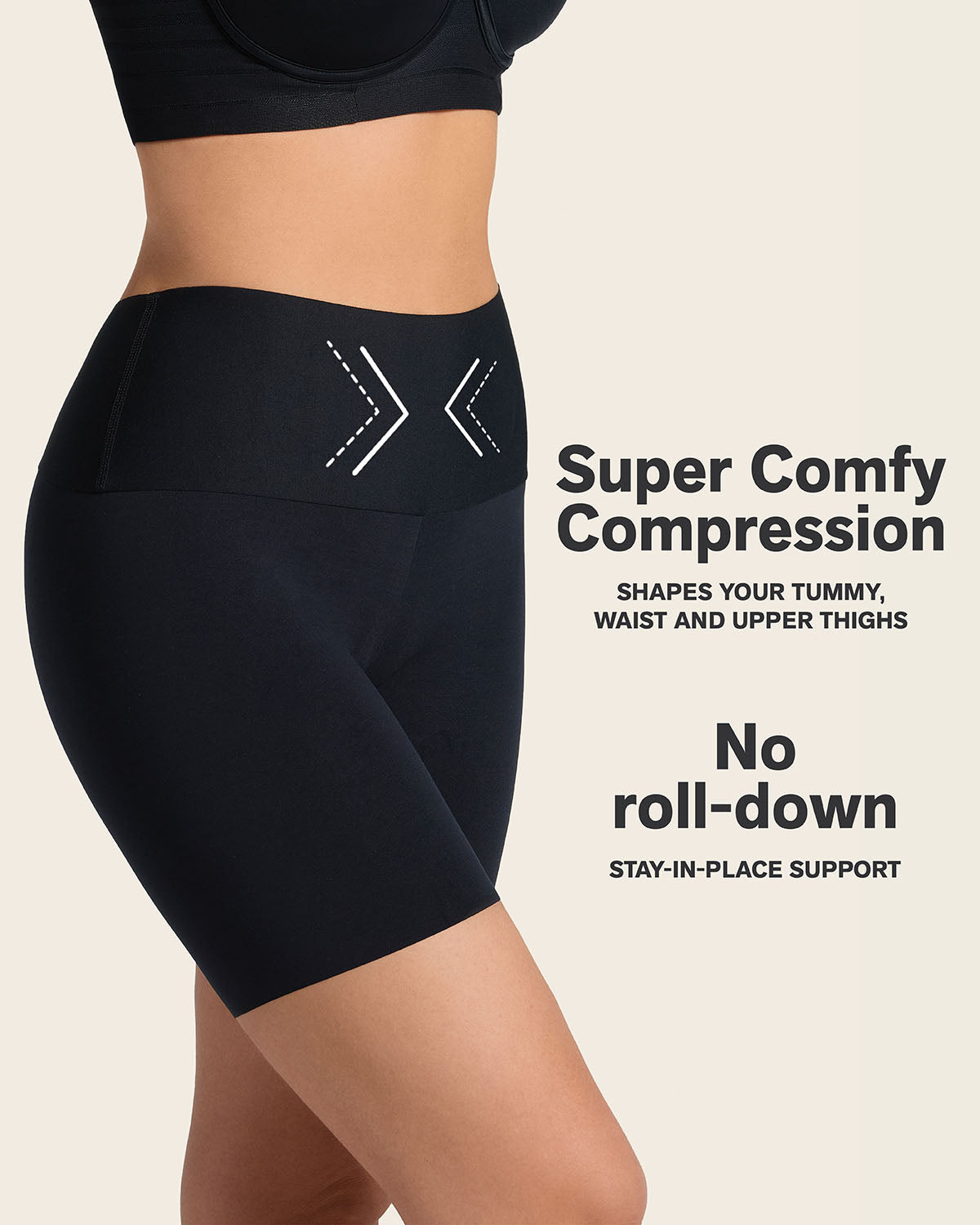 2-Pack Stay-In-Place Seamless Shapewear Shorts
