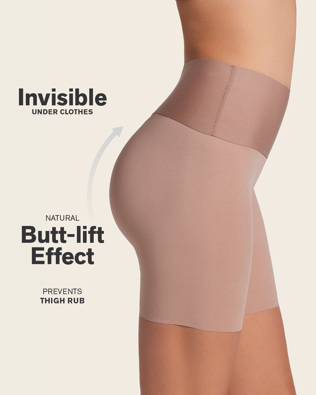 PowerStay Short & Stripe Undetectable Panty Bundle in Nude
