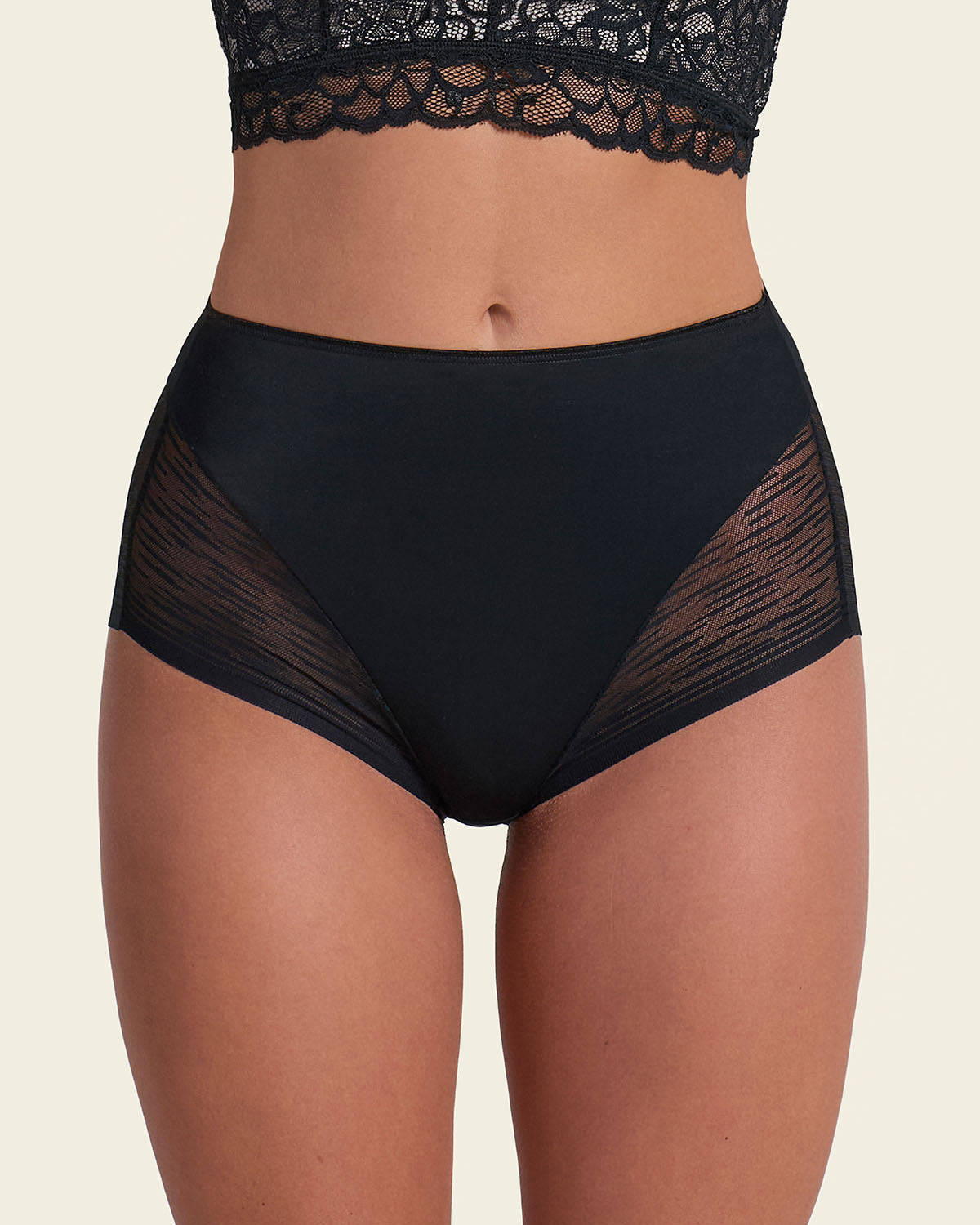 2-Pack Sheer Undetectable High-Waisted Lace Panties