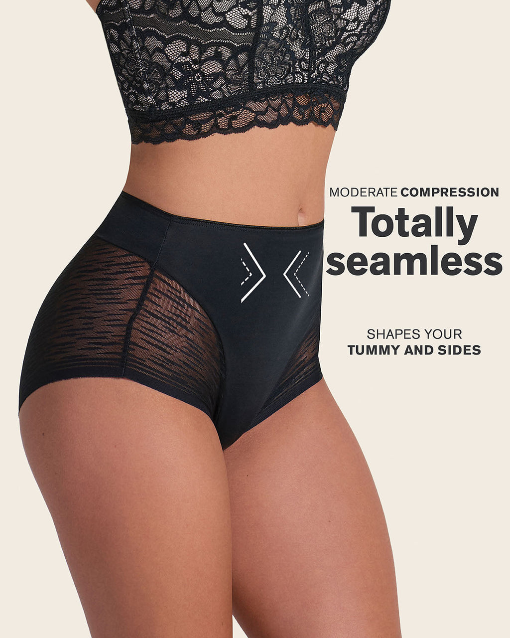 2-Pack Sheer Undetectable High-Waisted Lace Panties