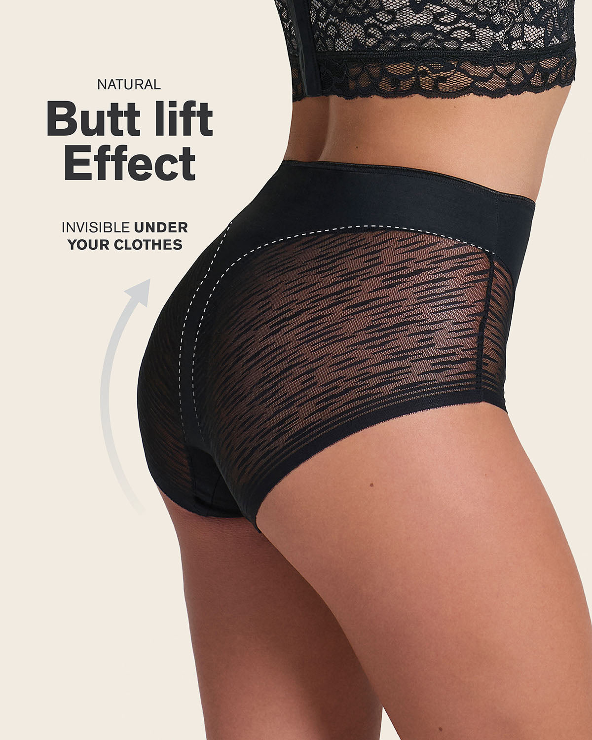 2-Pack Sheer Undetectable High-Waisted Lace Panties