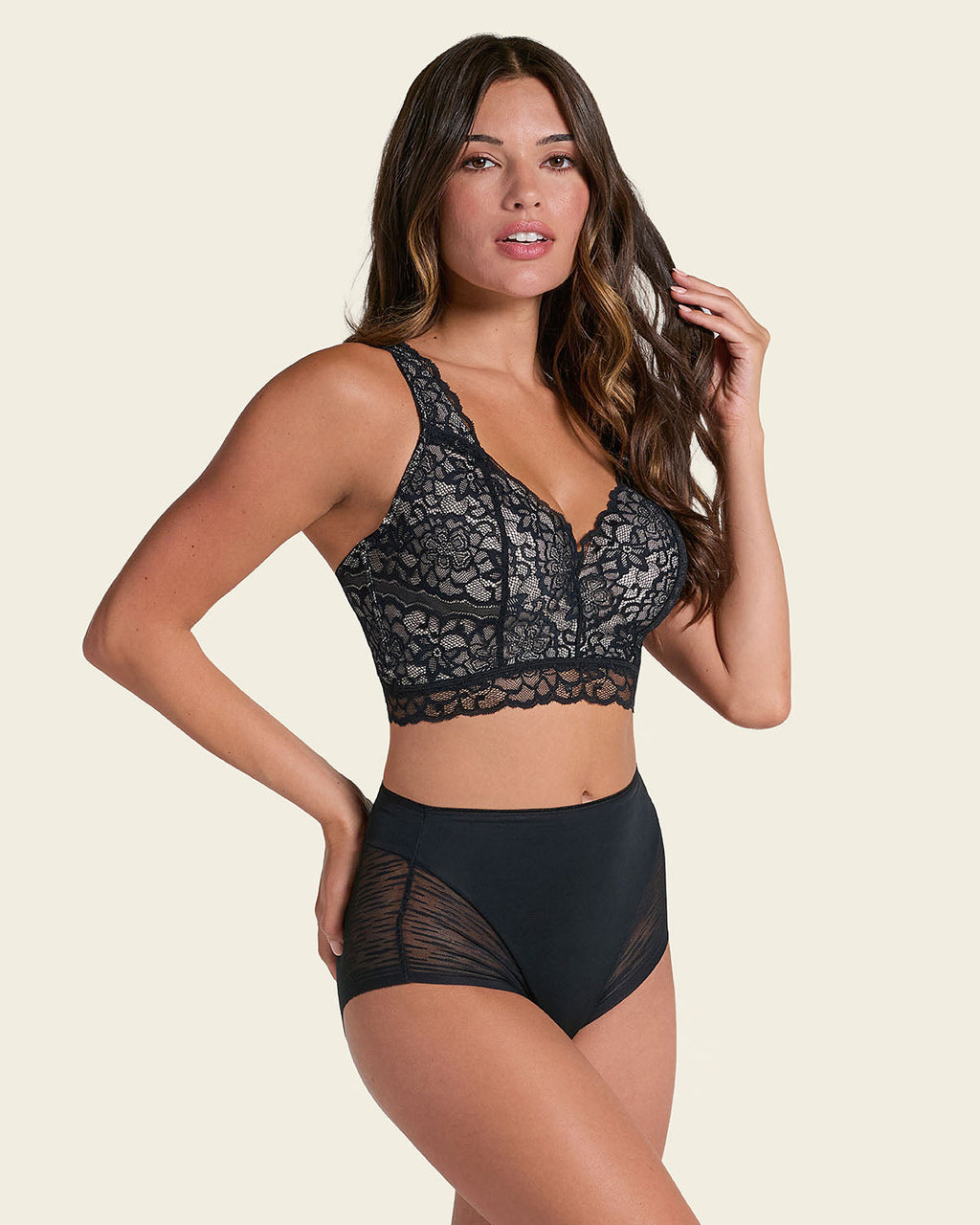 2-Pack Sheer Undetectable High-Waisted Lace Panties