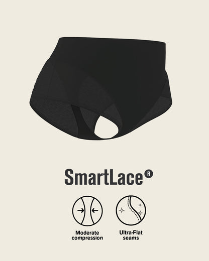 High-Waisted Sheer Lace Shaper Panty