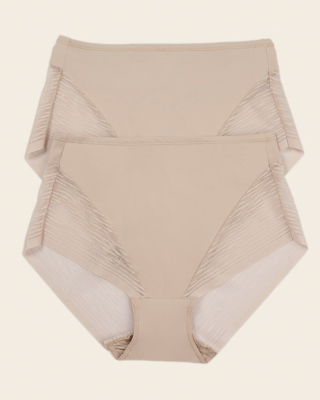 2-Pack Sheer Undetectable High-Waisted Lace Panties
