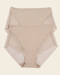 2-Pack Sheer Undetectable High-Waisted Lace Panties