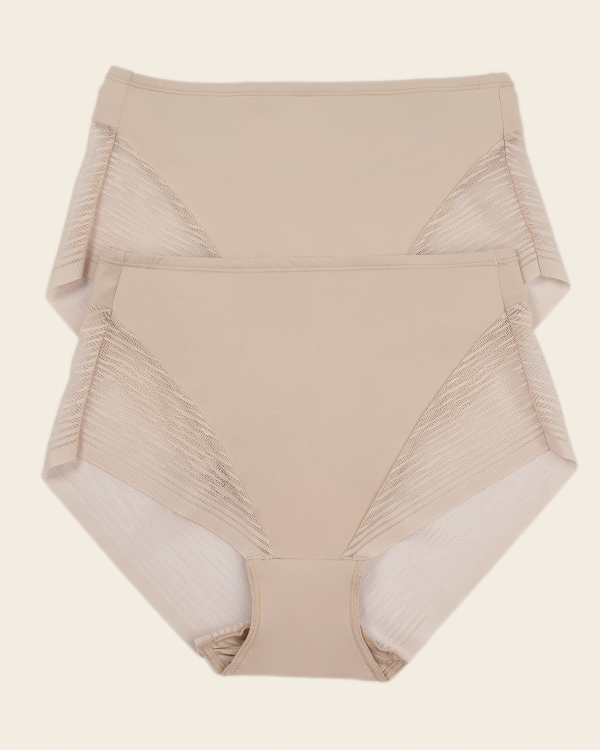 2-Pack Sheer Undetectable High-Waisted Lace Panties