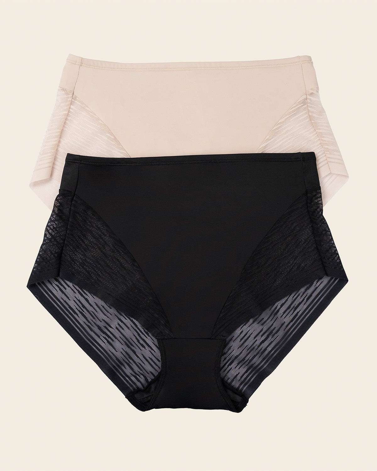 2-Pack Sheer Undetectable High-Waisted Lace Panties