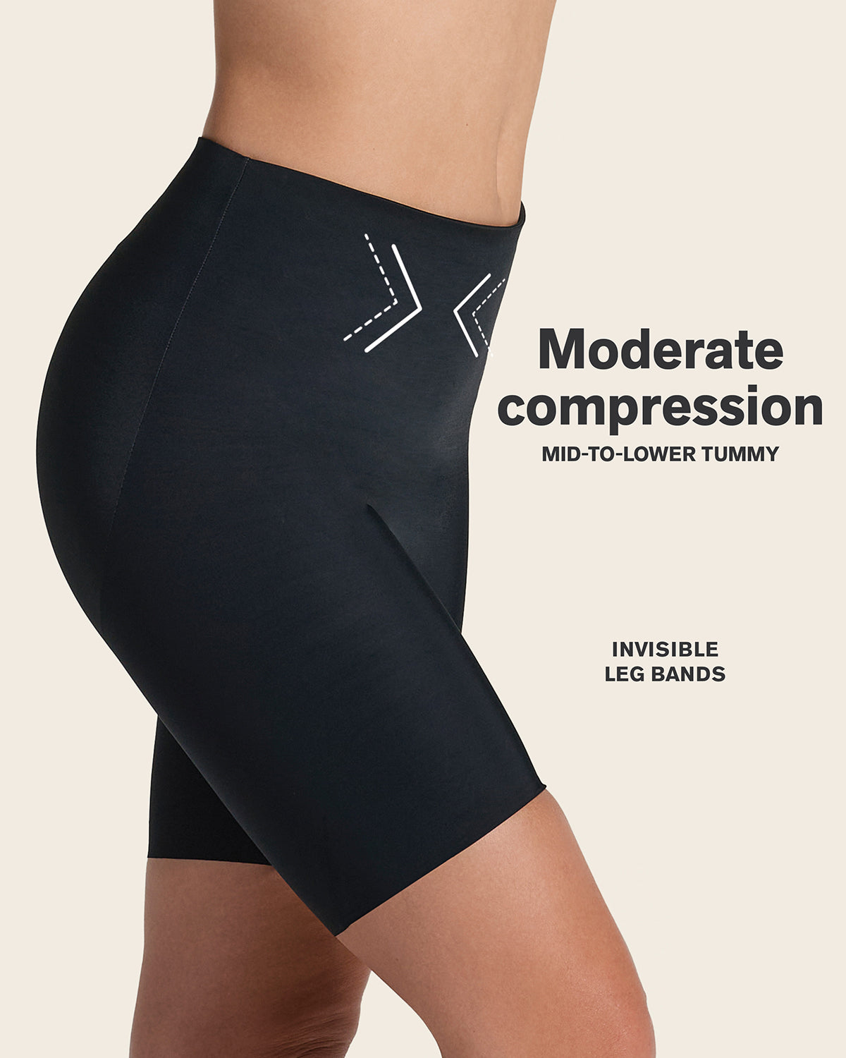 Midrise Anti Chafing Butt Lifter Shaper Short
