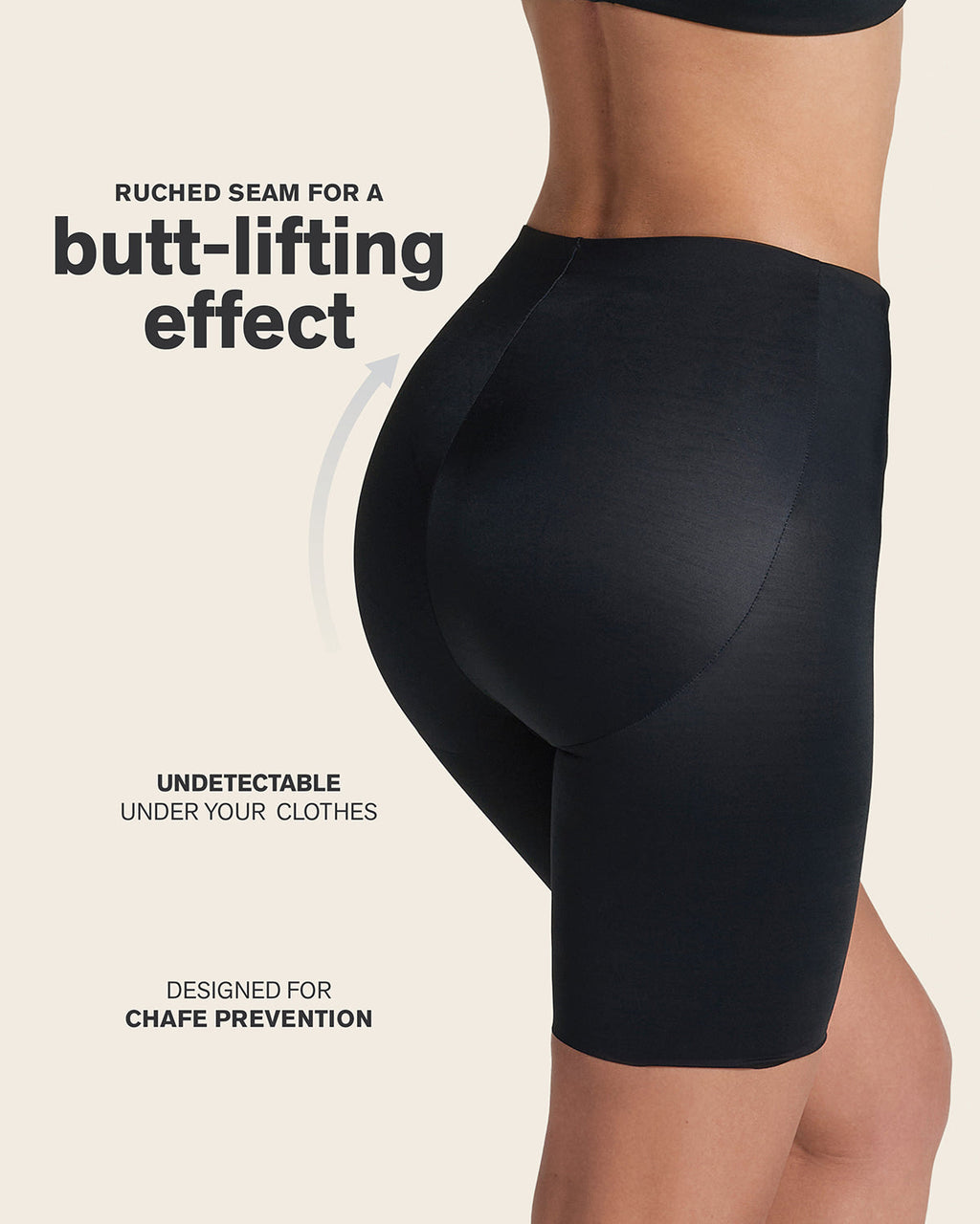 Midrise Anti Chafing Butt Lifter Shaper Short