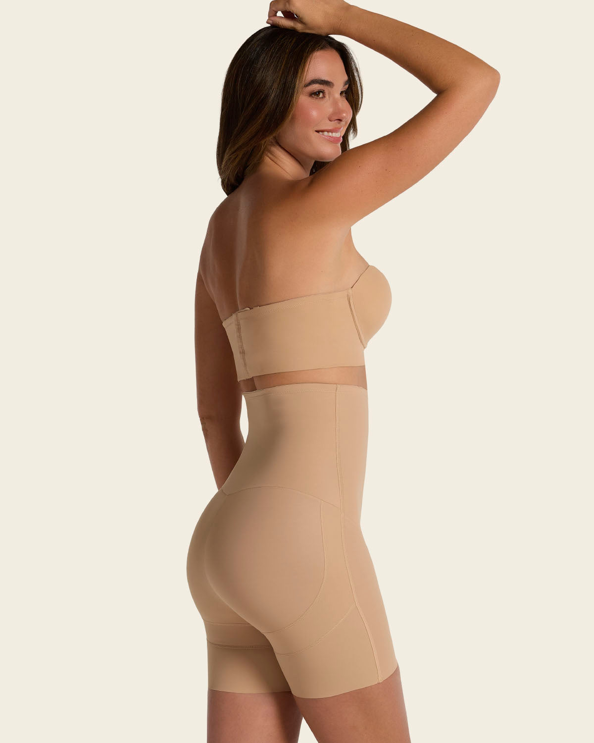 Strapless Sculpting Step-in Body Shaper with Short Bottom