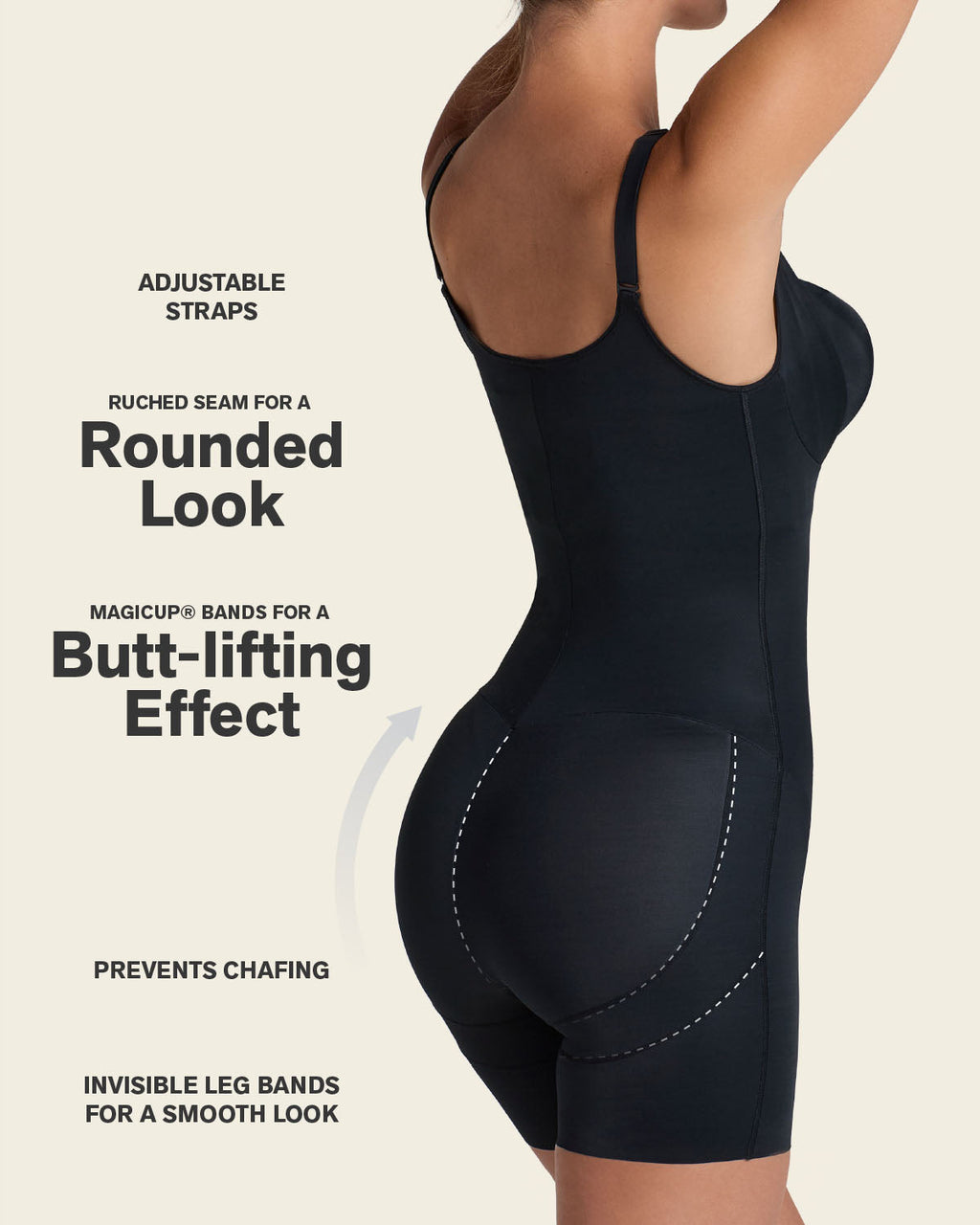 Step-in Body Shaper with Butt-Lifting Short Bottom