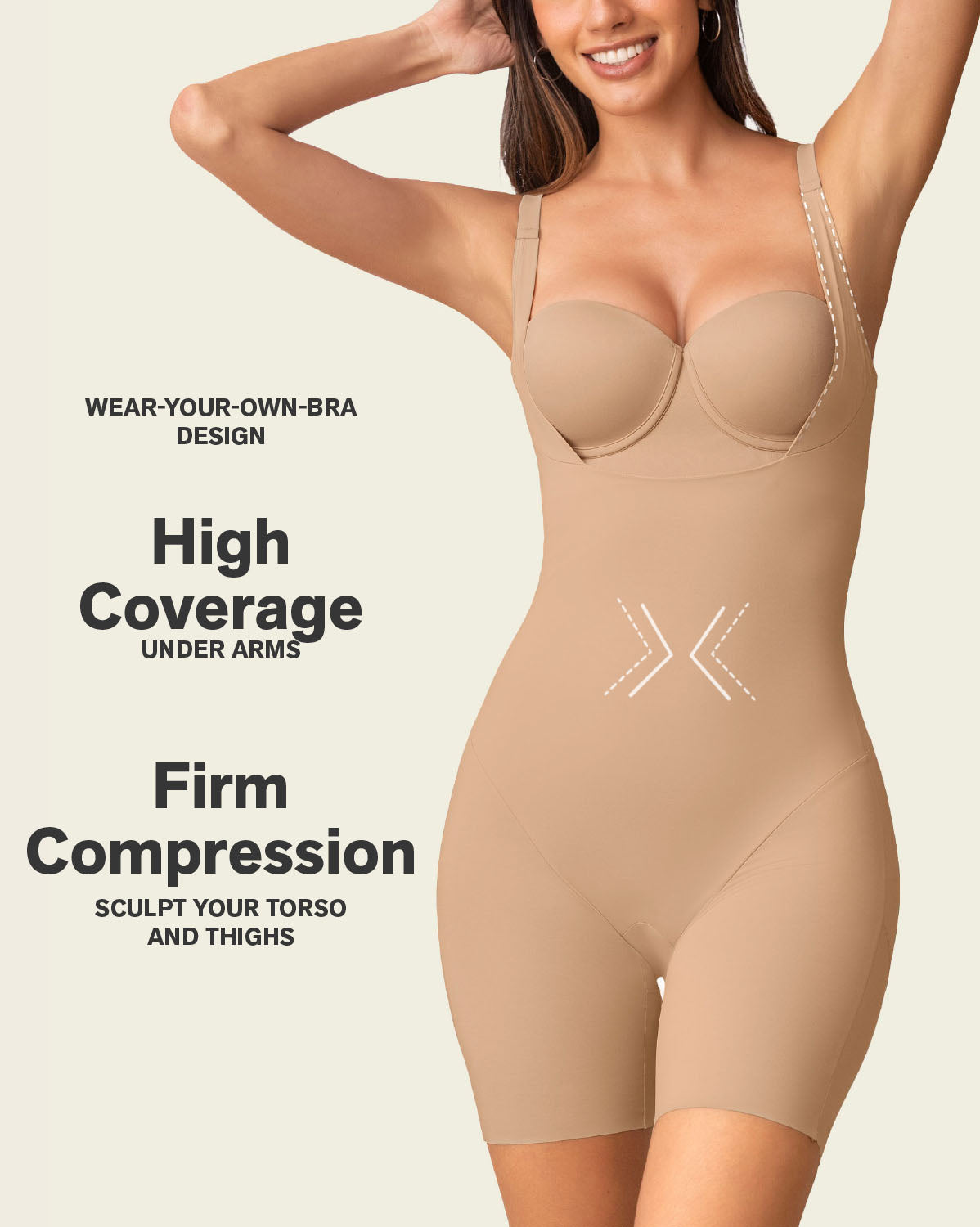 Step-in Body Shaper with Butt-Lifting Short Bottom