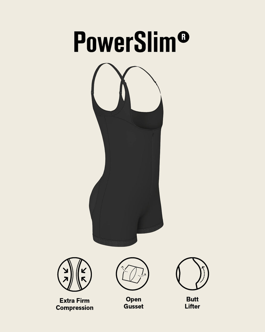 Boyshort Bottom Body Shaper with Extra-Firm Compression