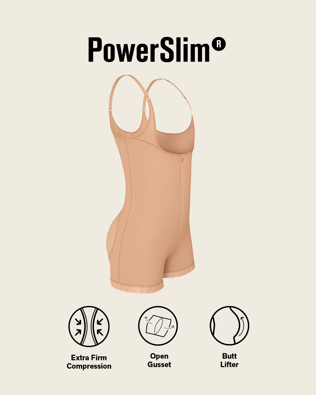 Boyshort Bottom Body Shaper with Extra-Firm Compression