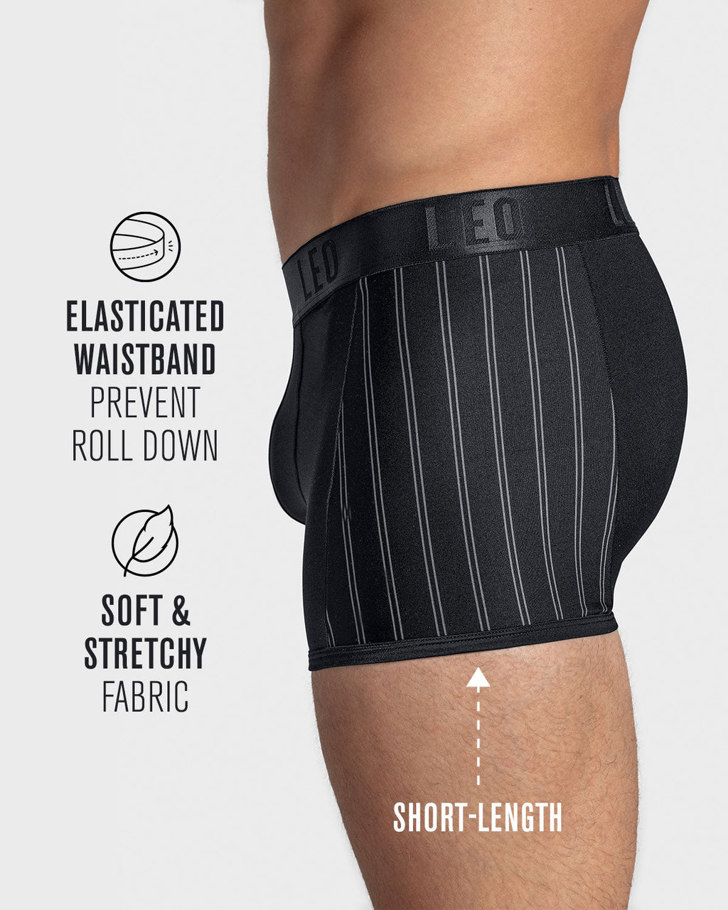 3-Pack Perfect Fit Trunks with Contrast Details