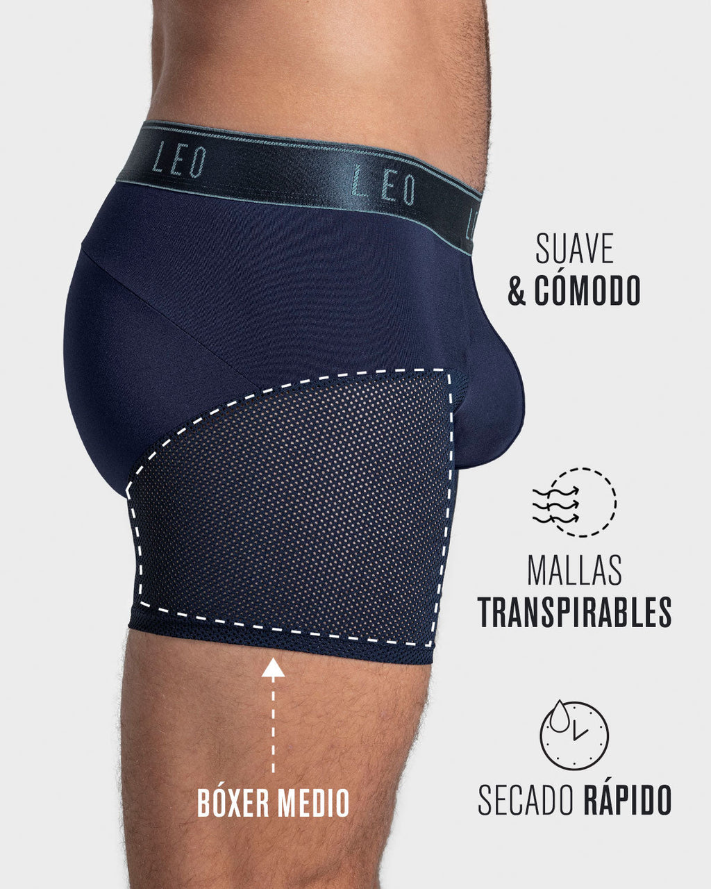3-Pack Ultra-Light Boxer Briefs with Ergonomic Pouch