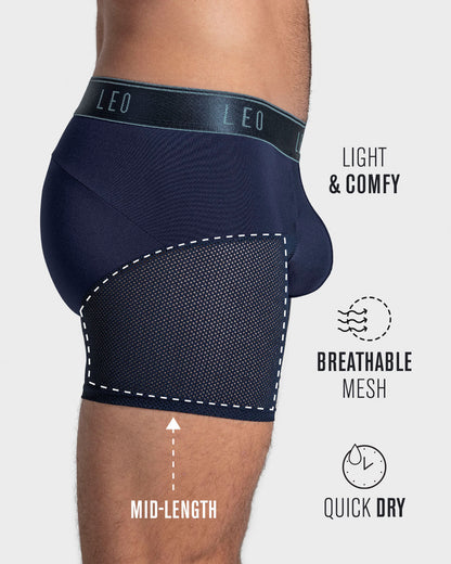 5-Pack High-Tech Mesh Boxer Briefs with Ergonomic Pouches