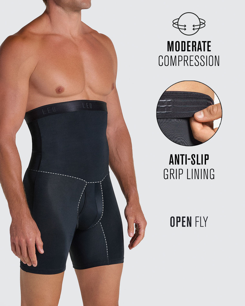 High-Waisted Stomach Shaper Boxer Brief