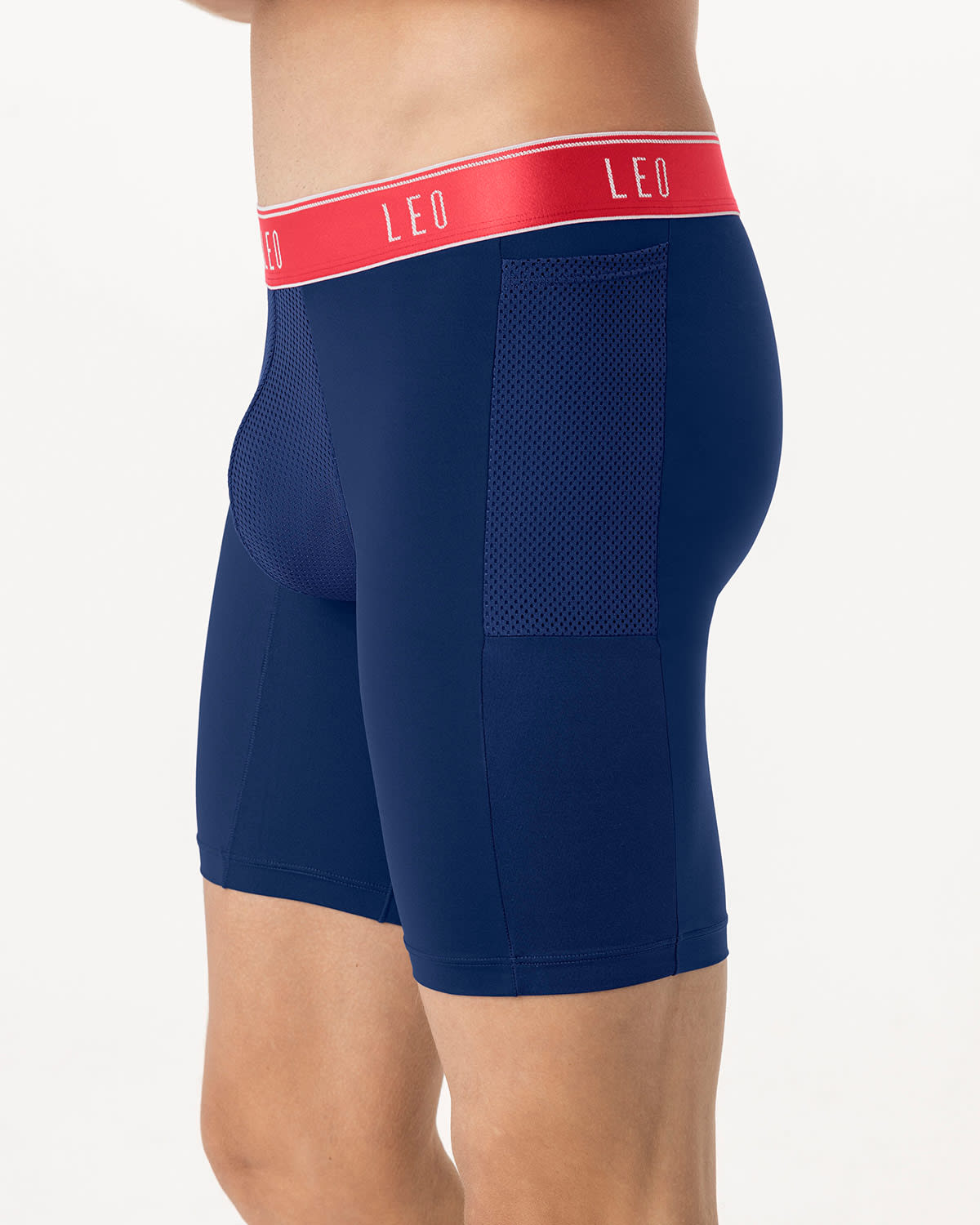 Long Athletic Boxer Brief with Side Pocket
