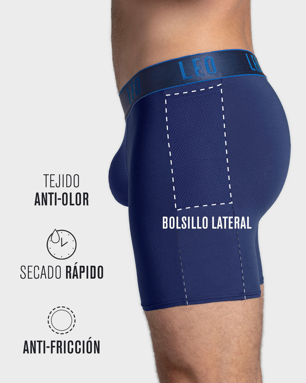 3-Pack Long Athletic Boxer Briefs