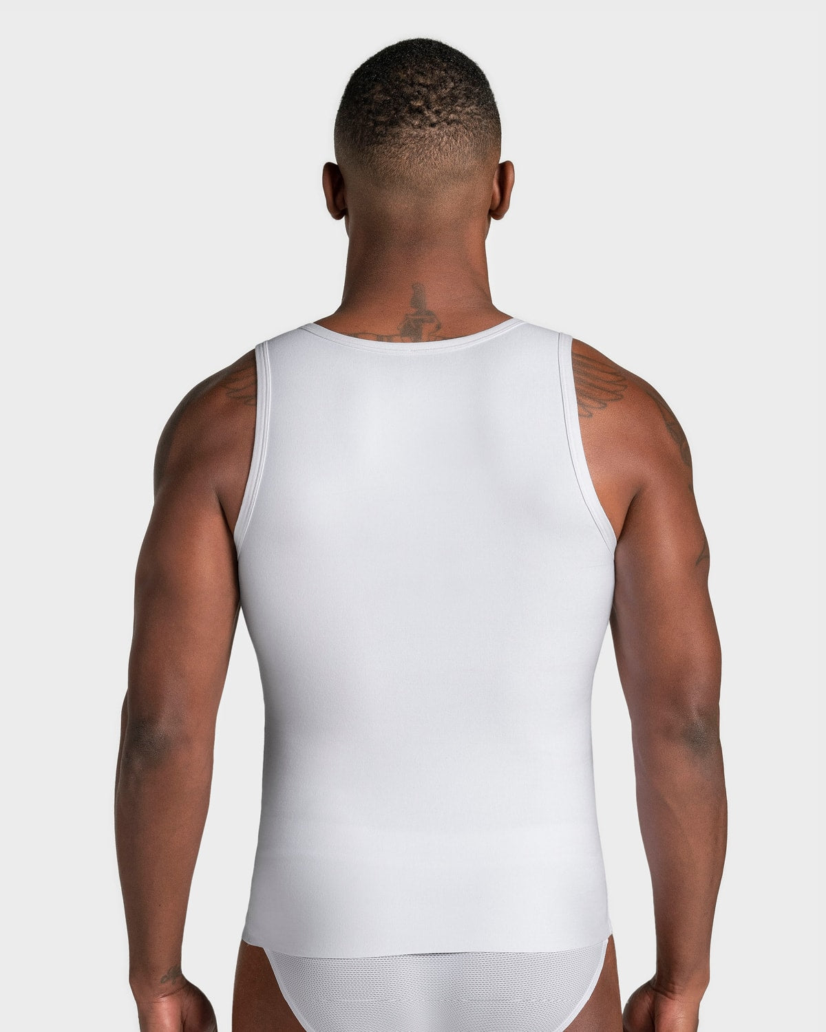 3-Pack of Stretch Cotton Moderate Compression Shaper Tanks with Mesh Cutouts