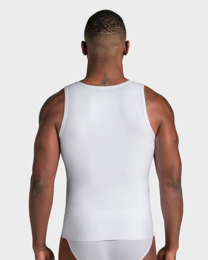 3-Pack of Stretch Cotton Moderate Compression Shaper Tanks with Mesh Cutouts