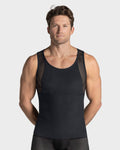 Stretch Cotton Moderate Compression Shaper Tank, Mesh Cutouts