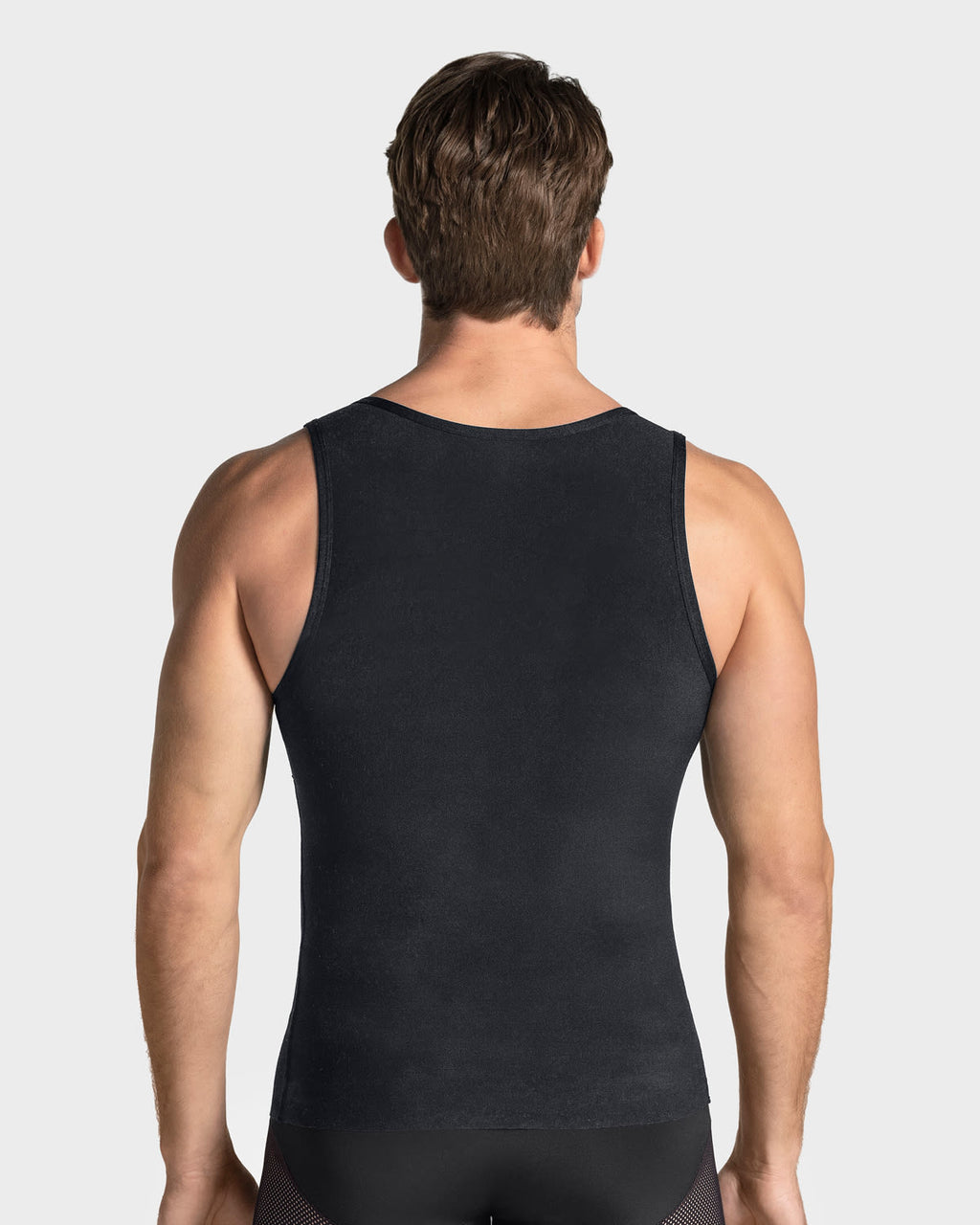 3-Pack of Stretch Cotton Moderate Compression Shaper Tanks with Mesh Cutouts