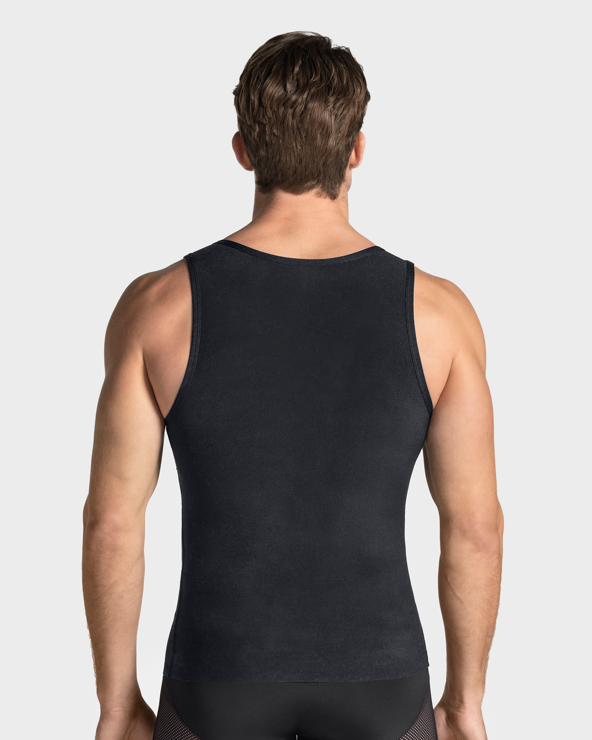 4-Pack of Stretch Cotton Moderate Compression Shaper Tanks with Mesh Cutouts