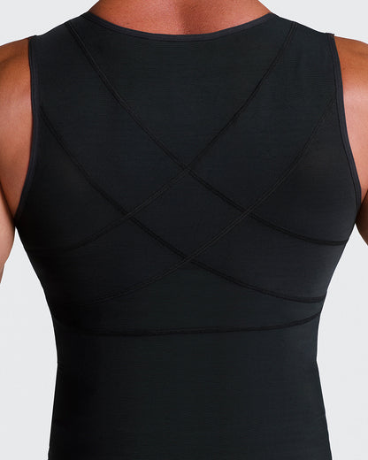 Post-Surgical Compression Vest with Double-Layered Fabric in Abs and Back