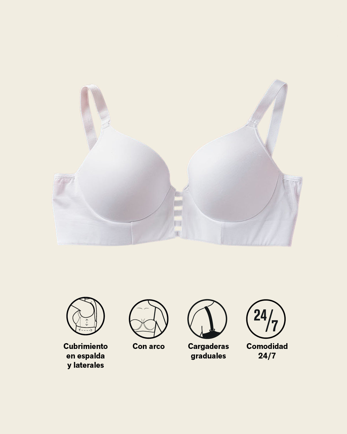 Memory Foam Push-Up Underwire Bustier Bra with Strappy Front