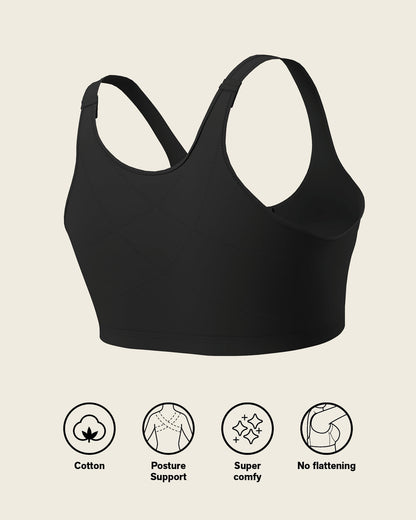 Stretch Cotton Wireless Posture Corrector Bra