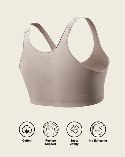 Stretch Cotton Wireless Posture Corrector Bra