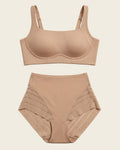 Everyday Bra + Stripe Undetectable Shaper Panty in Golden Beige