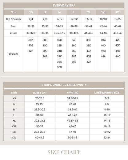 Everyday Bra + Stripe Undetectable Shaper Panty in Golden Beige