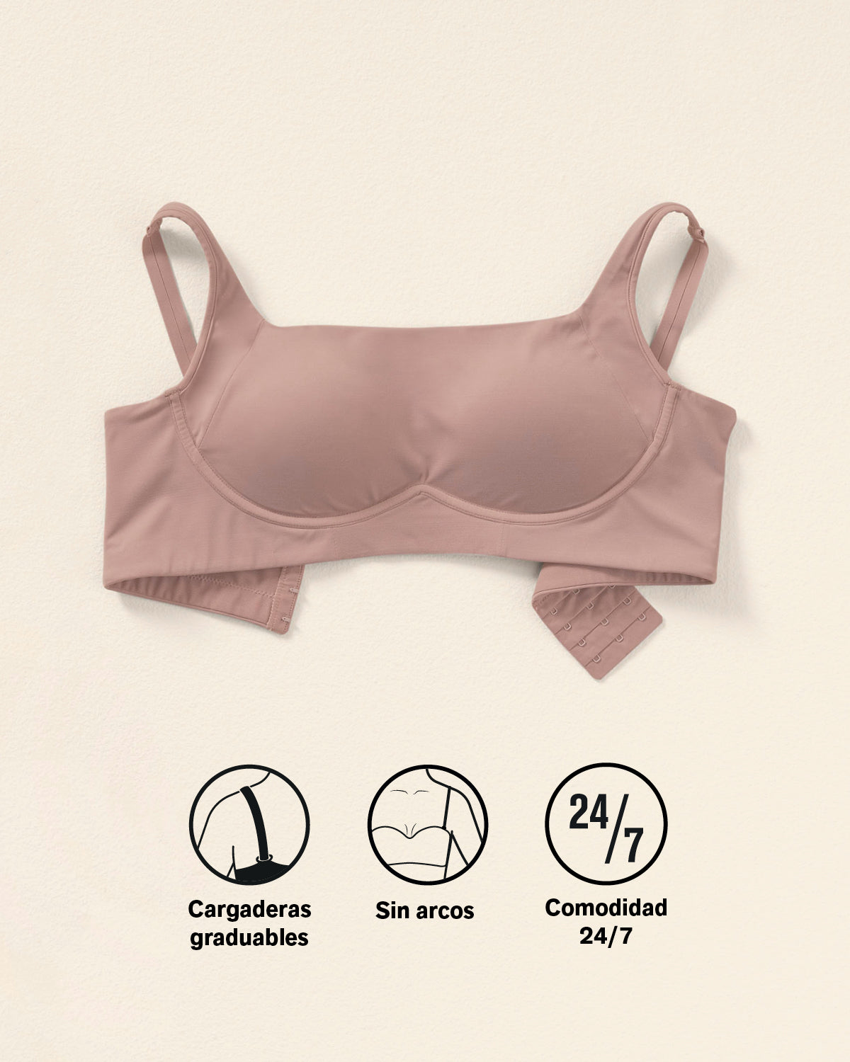 Everyday Bra + Stripe Undetectable Shaper Panty in Rosewood
