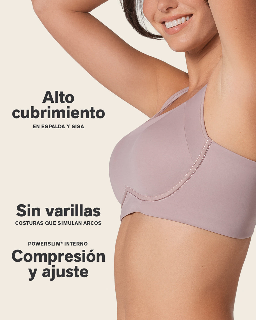 Everyday Bra + Stripe Undetectable Shaper Panty in Rosewood