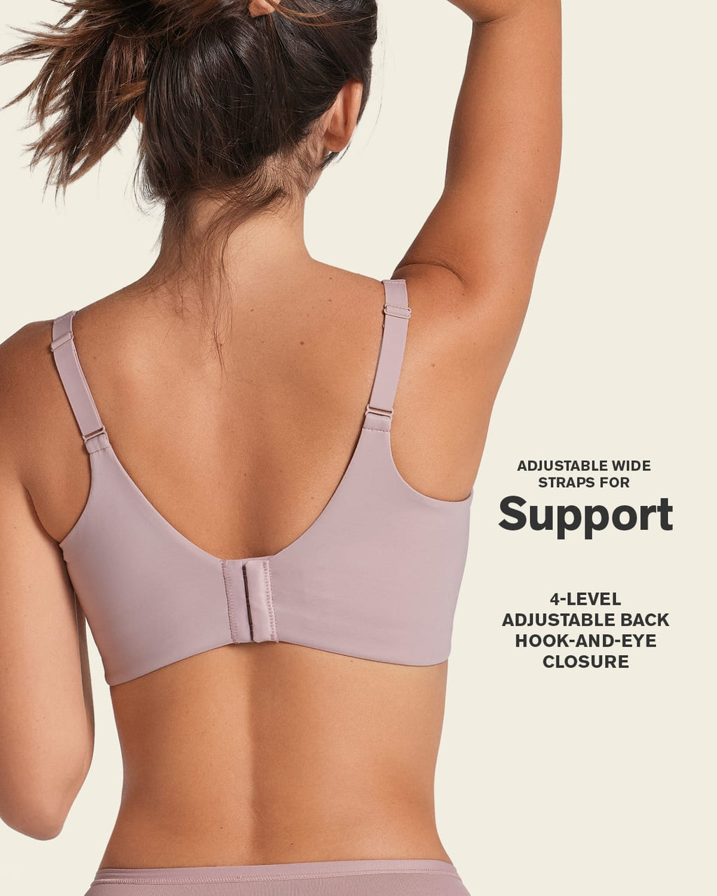 Everyday Bra + Stripe Undetectable Shaper Panty in Rosewood