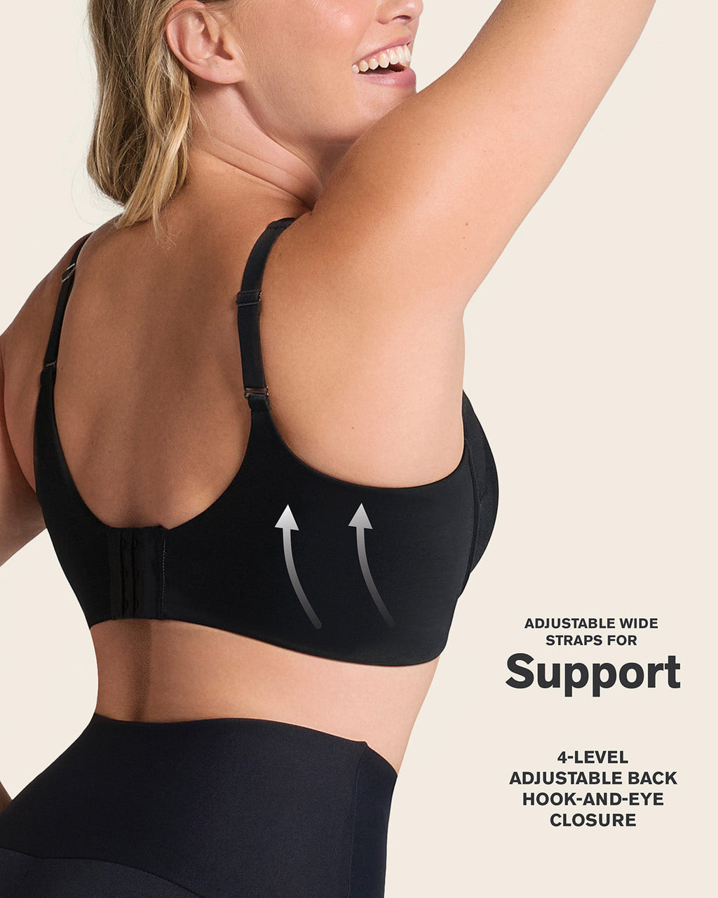 Everyday Bra + Stripe Undetectable Shaper Panty in Black