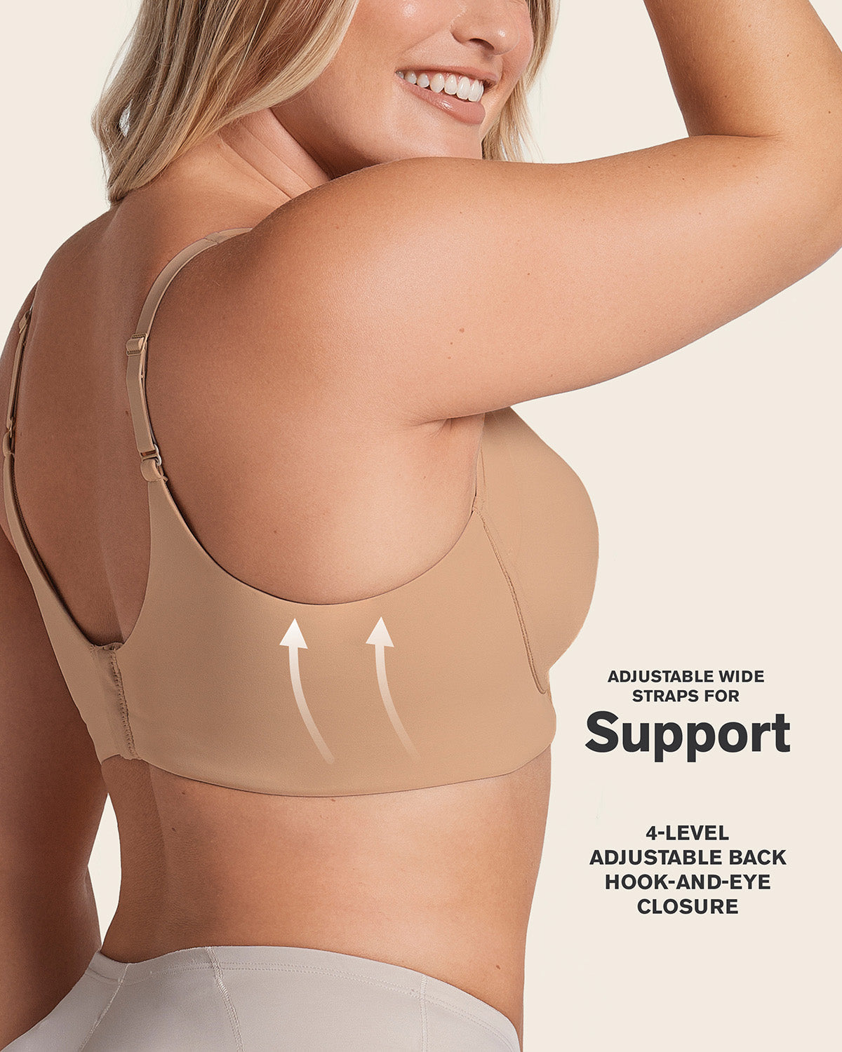 Everyday Bra + Stripe Undetectable Shaper Panty in Golden Beige
