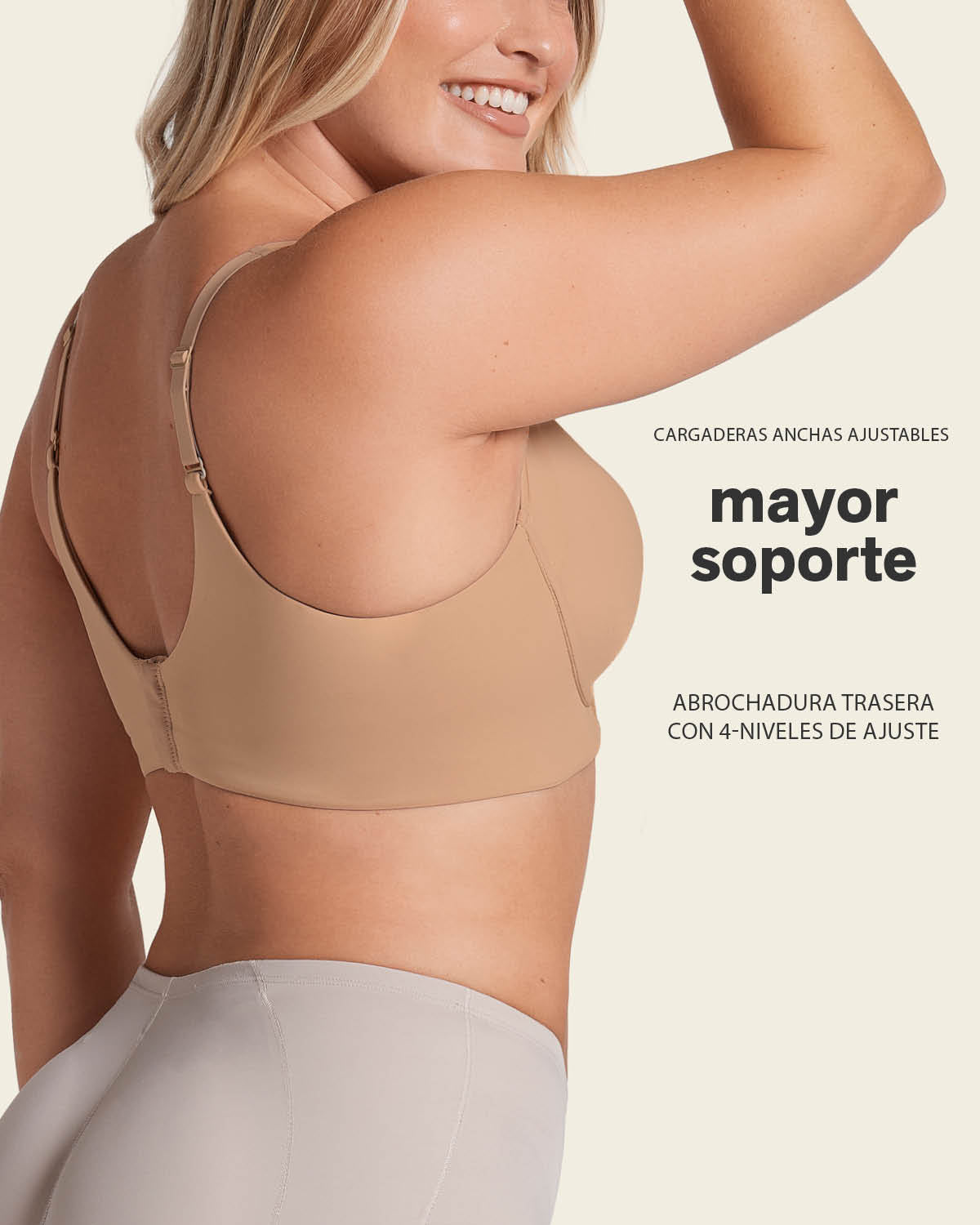 Everyday Bra + Stripe Undetectable Shaper Panty in Golden Beige