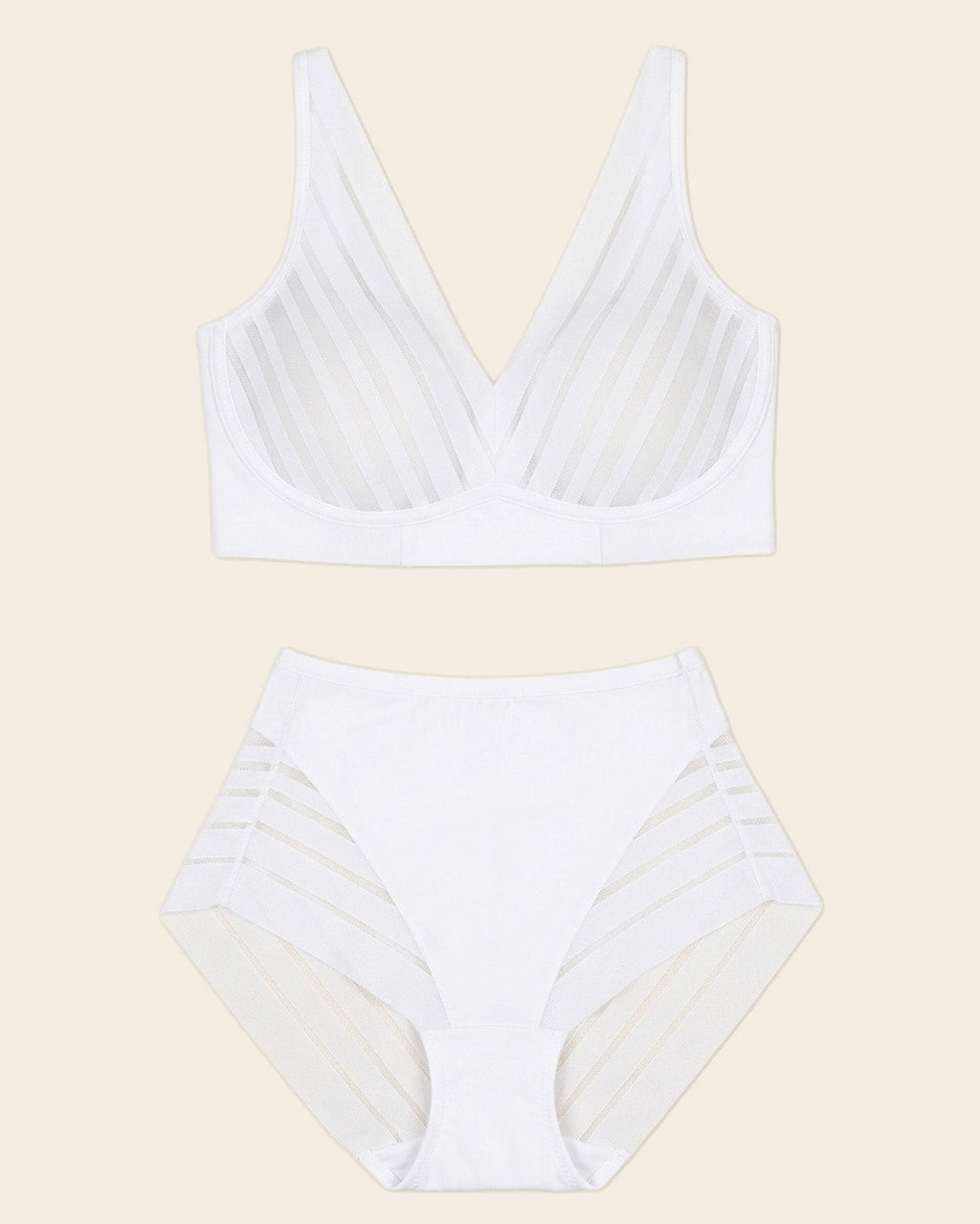 Daily Bra & Stripe Undetectable in White
