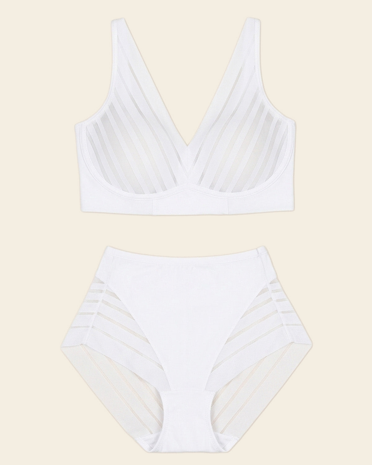 Daily Bra & Stripe Undetectable in White