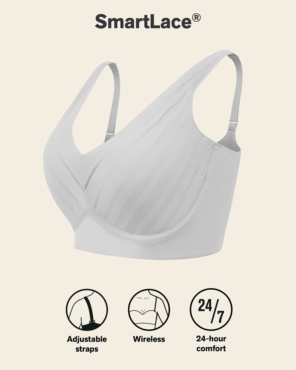 Daily Bra & Stripe Undetectable in White