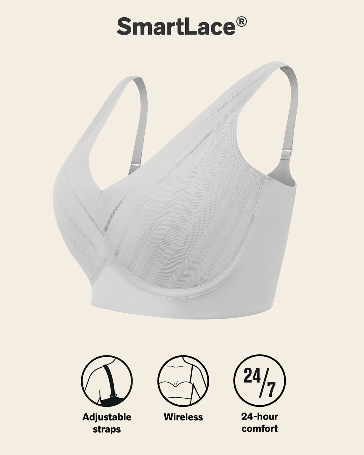 Daily Bra & Stripe Undetectable in White