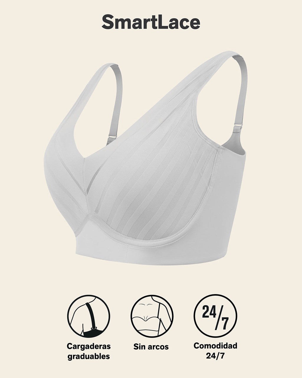 Daily Bra & Stripe Undetectable in White