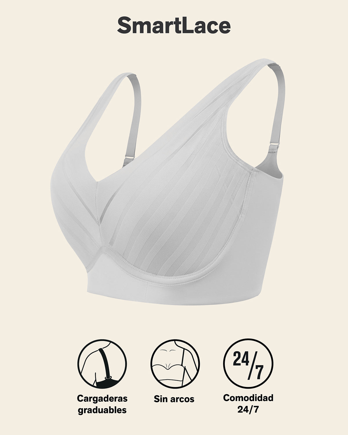 Daily Bra & Stripe Undetectable in White