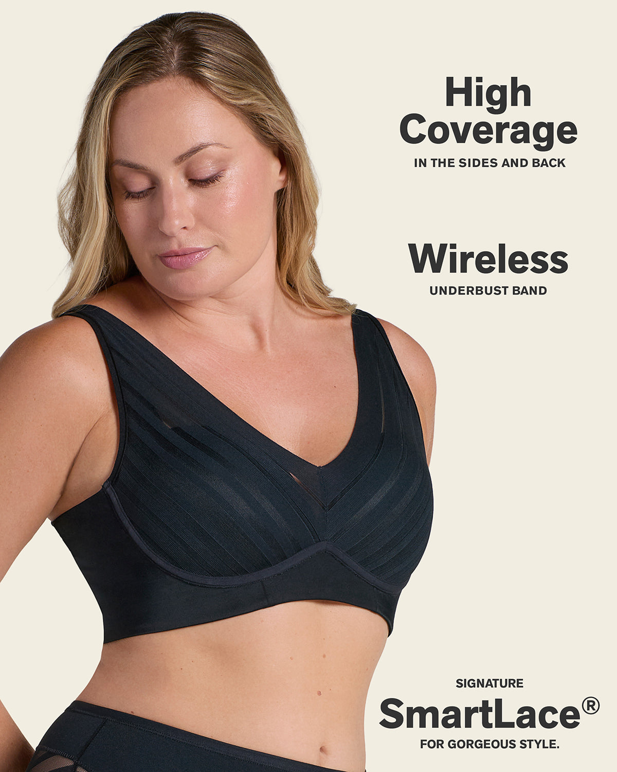 Daily Bra & Stripe Undetectable in Black