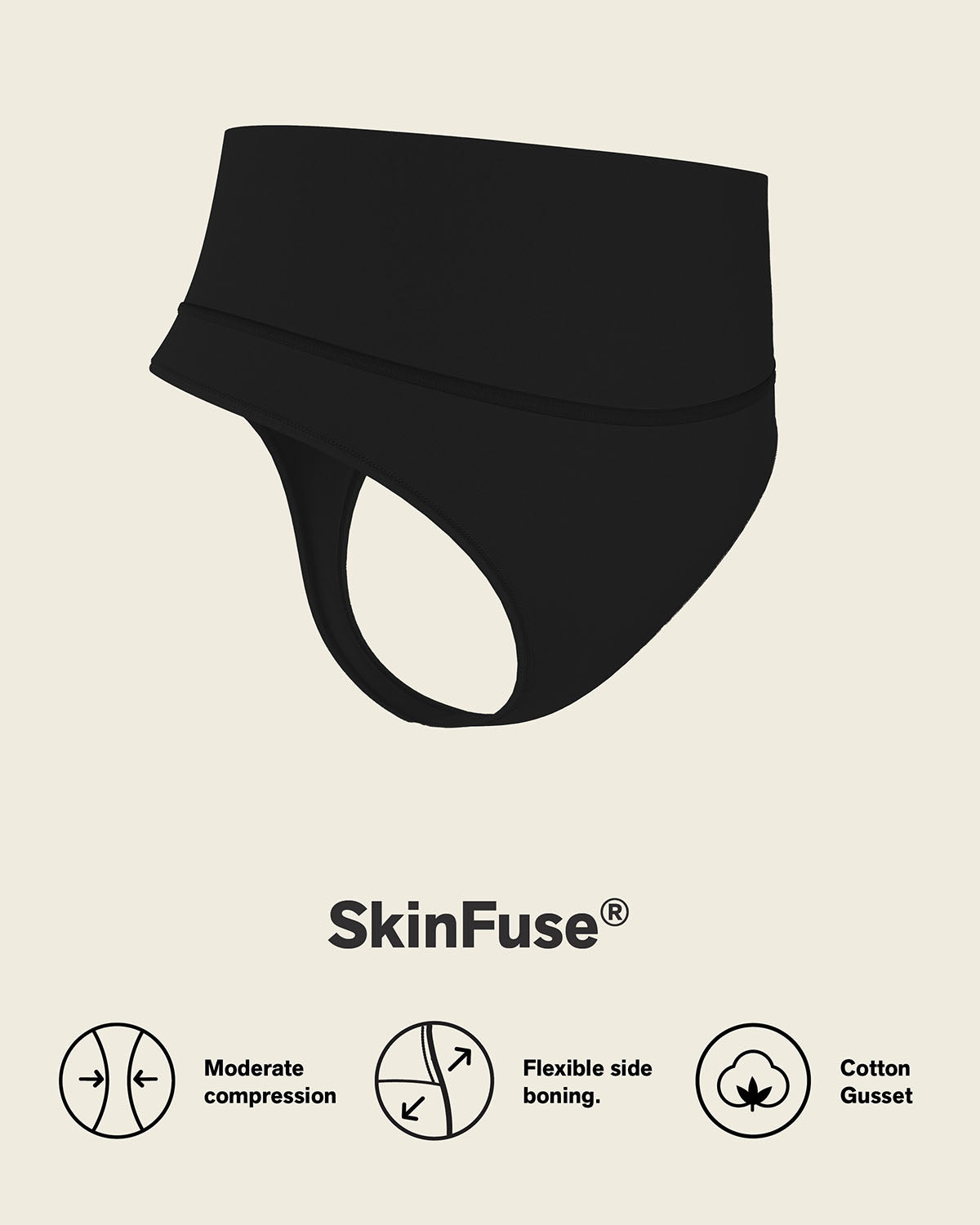 High-Waisted Seamless Moderate Shaper Thong Panty